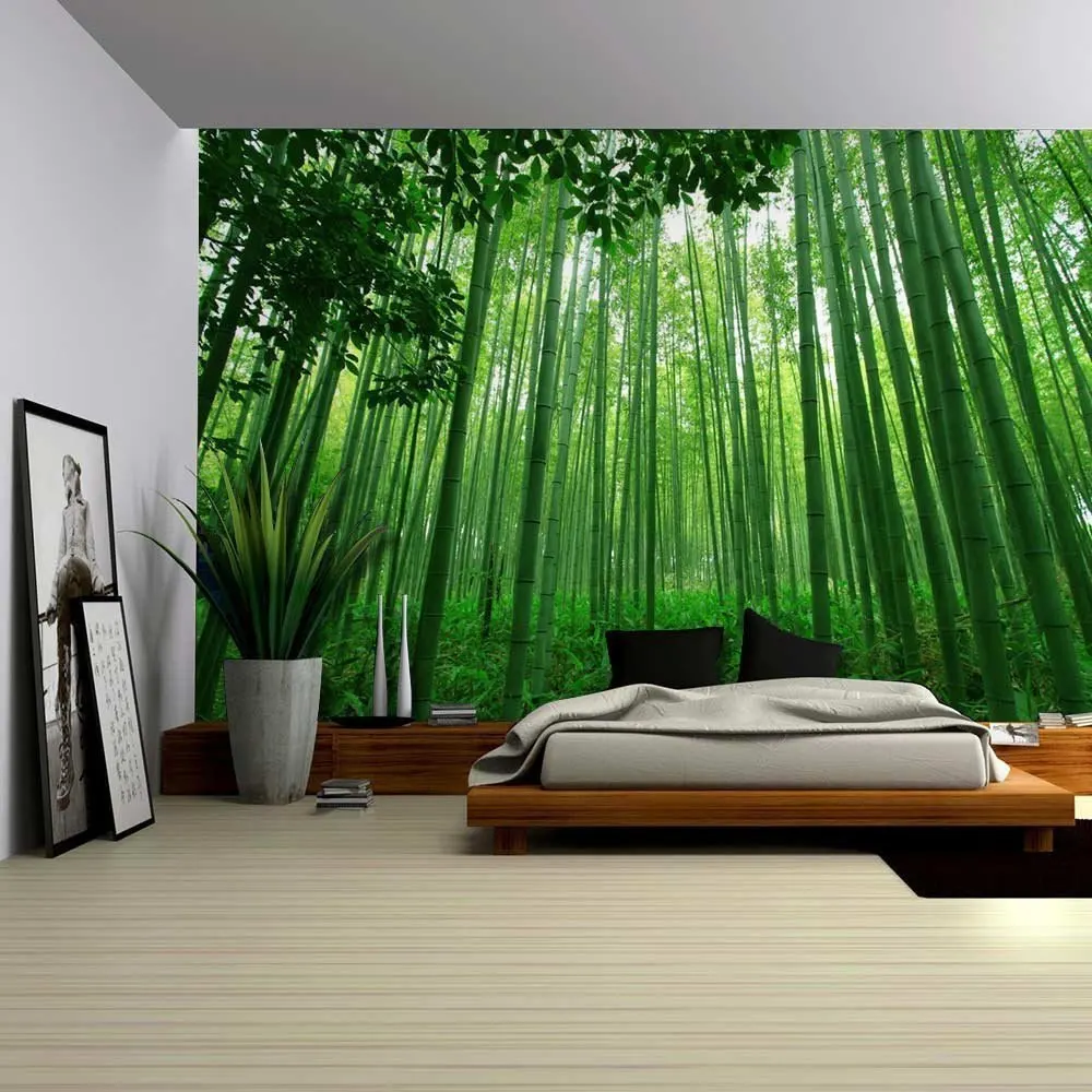 Панель бамбуковый лес в интерьере