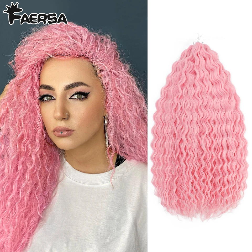 Top Trends: Ariel Curl Hair Water Wave Twist Crochet Hair Synthetic Deep Wave Braiding Hair Extension 22 Inch Braid Hair Ombre BlondePink Shoppable Styles