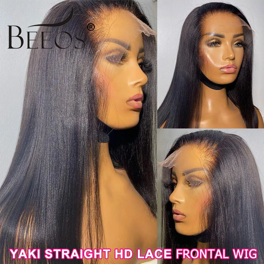 Top Trends: Skinlike 13X6 HD Transparent Lace Frontal Human Hair Wigs Yaki Straight 5x5 HD Lace Closure Wig For Women Brazilian Pre Plucked Shoppable Styles