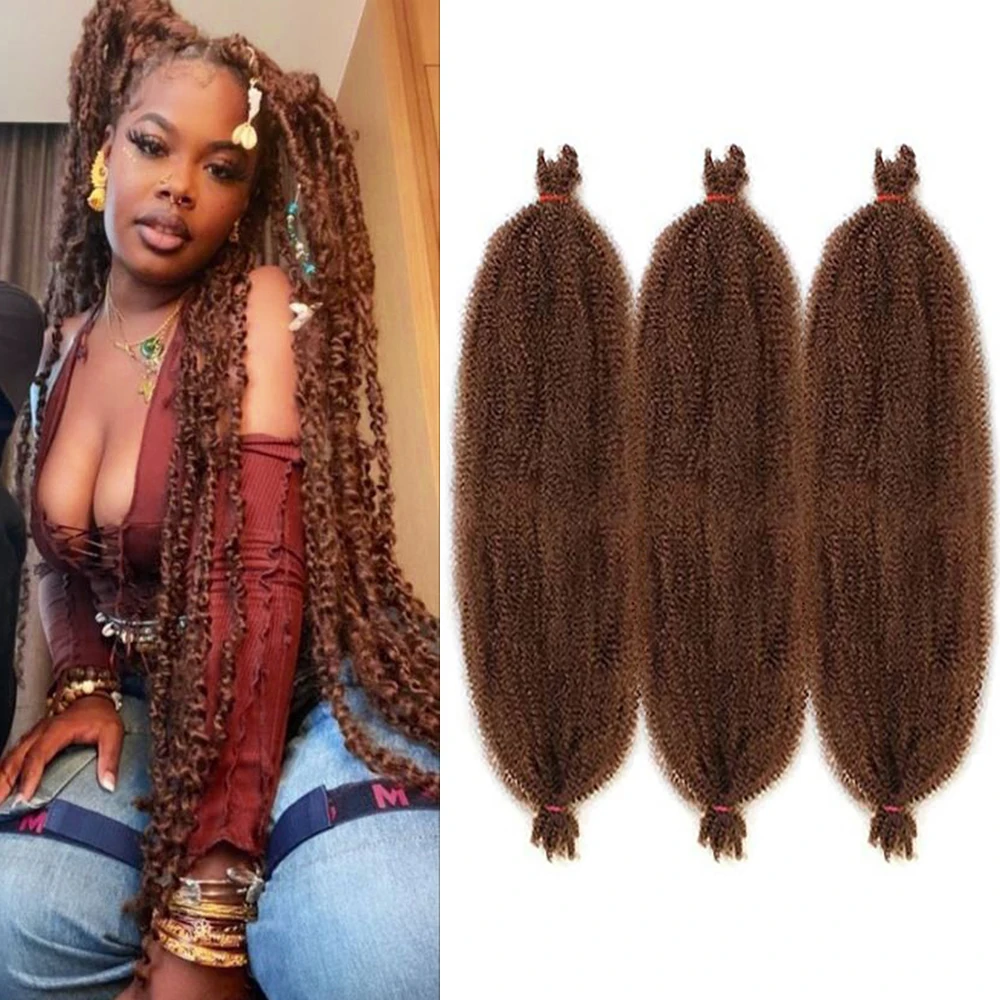 Top Trends: Kinky Marley Braiding Hair Afro Curl Twist Crochet Synthetic New Color Bulk Extensions Faux Locs Fibre Glueless Braid Hair Shoppable Styles