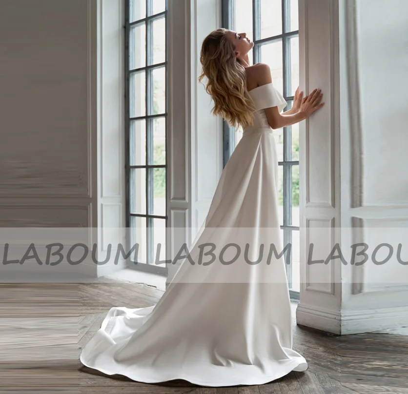 Top Trends: LaBoum Off The Shoulder Wedding Dress 2 In 1 Detachable Train White Dress Vestido Novia Bride Gown For Women Vestido De Novia Shoppable Styles - Image 2