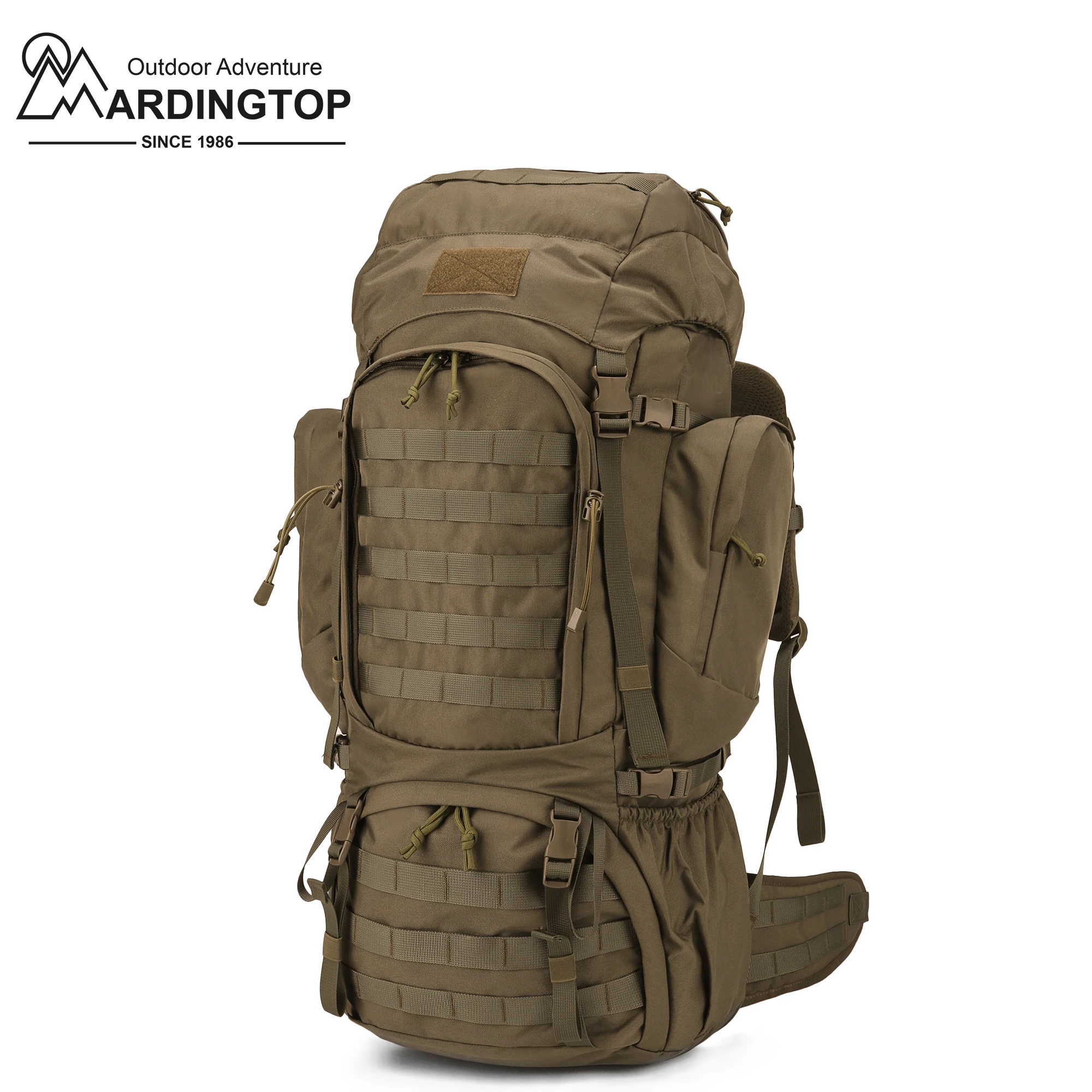 Top Trends: Mardingtop 60L Molle 600D Polyester Hiking Internal Frame Backpacks With YKK Zippers Rain Cover For Camping Bushcraft Military Shoppable Styles