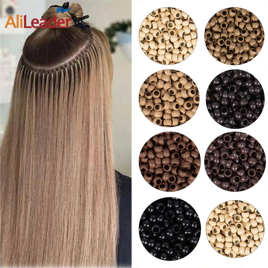 Top Trends: 1000Pcs Nano Micro Links Rings Hair Extensions Beads Nano Copper Rings For Human Hair Extension 2.5*1.5*2Mm Nano Hair Ring Beads Shoppable Styles