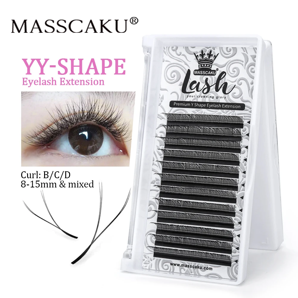 Top Trends: Hot Selling Masscaku YY Shape Eyelash Extensions Premade Volume Fans Natural Soft Lashes W Style Comfortable False Eyelashes Shoppable Styles