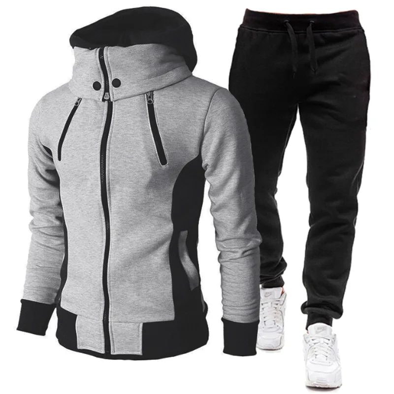 Top Trends: Autumn Winter Men&#039;s Tracksuit Suit Man Zipper Jacket + Pants 2 Piece Set Casual Gym Fitness Jogging Sportswear S-4XL Shoppable Styles