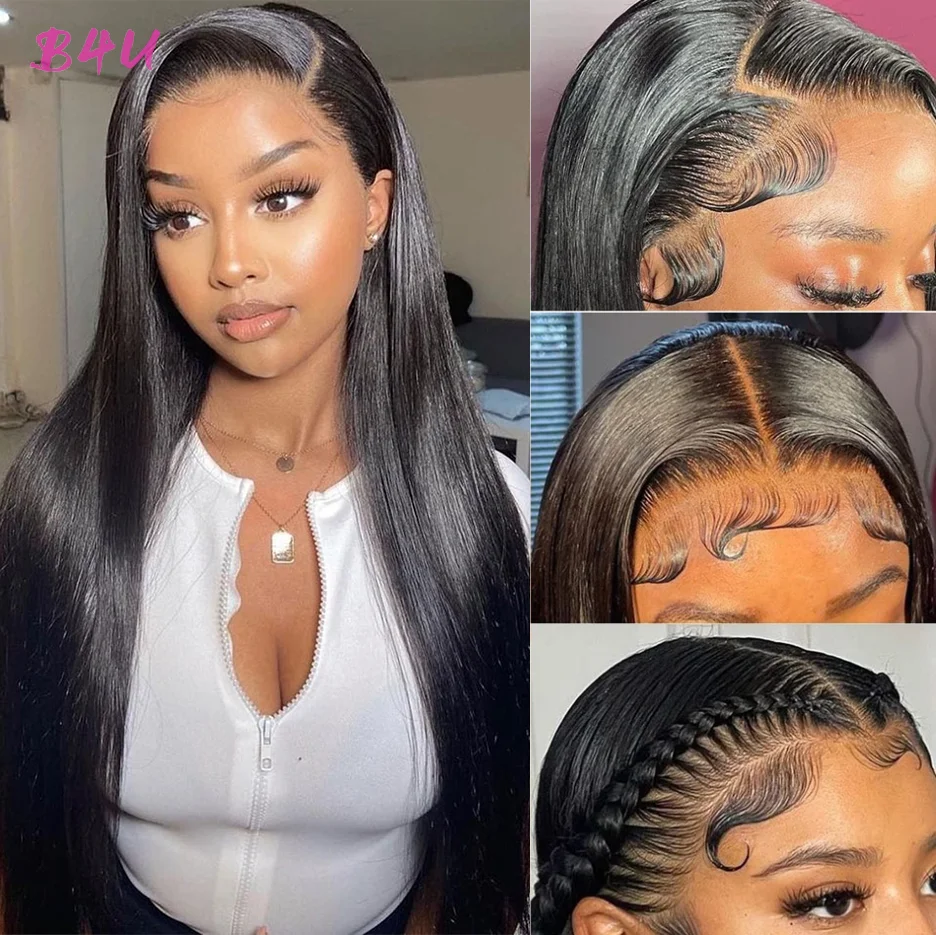 Top Trends: Straight Lace Frontal Wig 13x4 Lace Front Human Hair Wigs 13x6 Transparent 4x4 HD Lace Closure Wig 30 32 Inch For Black Women Shoppable Styles