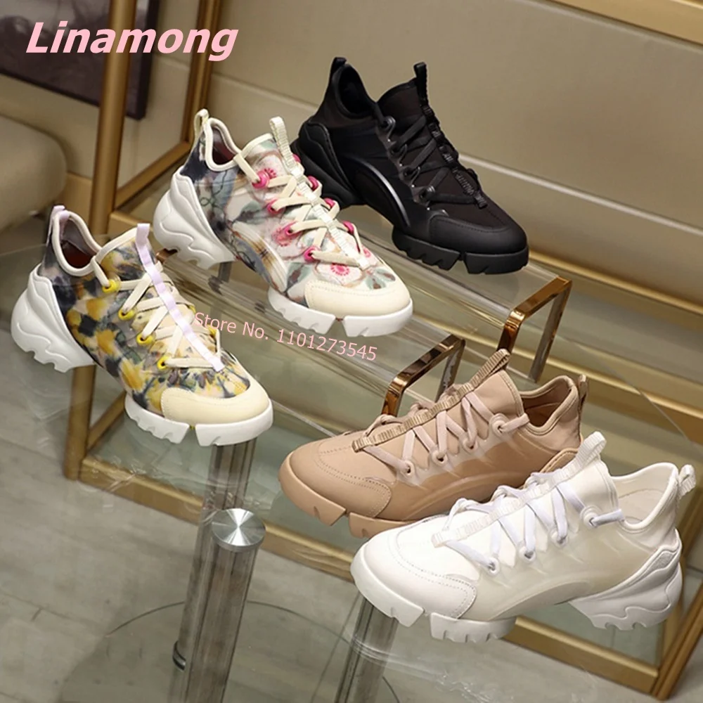 Top Trends: 2022 New Canvas Women's Sneakers Lace Up Luxury Brand Cool Comfortable Breathable Sports Running Shoes Vulcanized Shoppable Styles