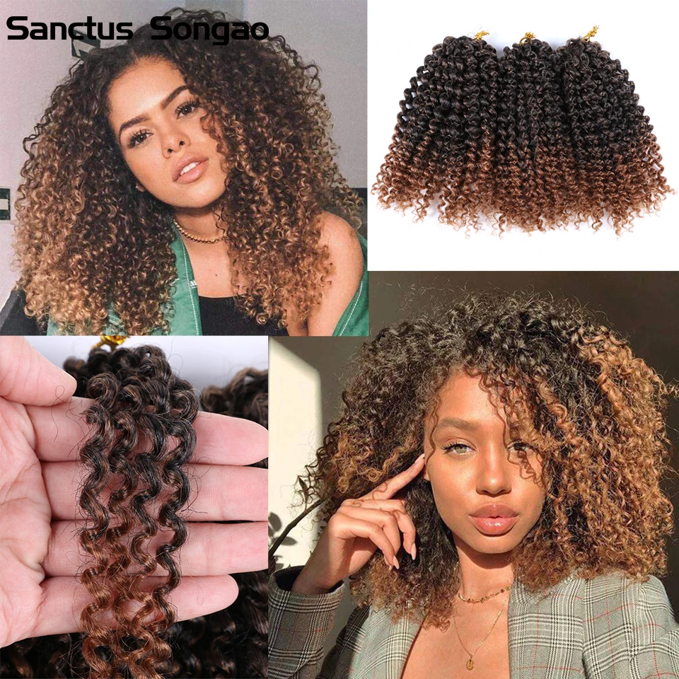 Top Trends: Marlybob Crochet Braids Hair 8 Inch Passion Twist Synthetic Braiding Hair Kinky Curly Faux Locks Marlybob Crochet Hair Extension Shoppable Styles