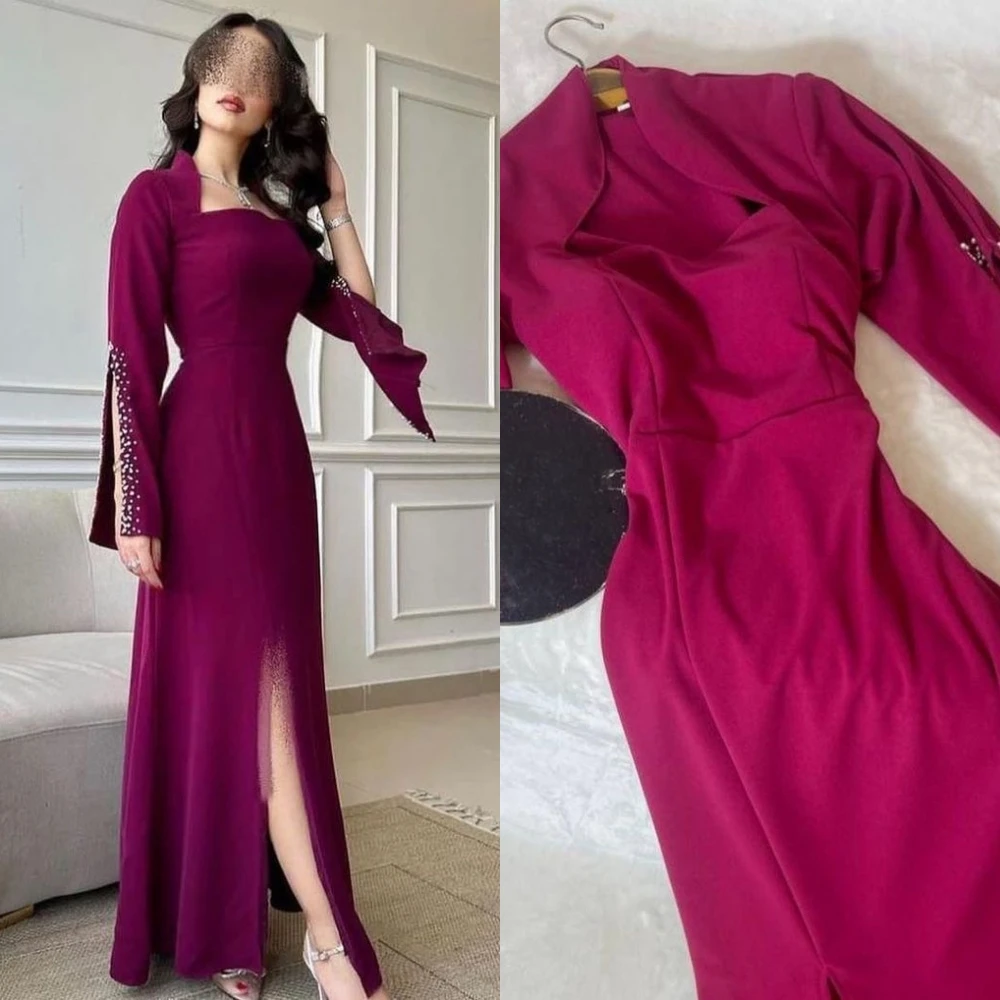 Top Trends: Prom DressProm Dresses Simple Exquisite Square A-line Beading Satin Formal Occasion Gown Vestidos Largos Elegantes Robes De Bal Shoppable Styles