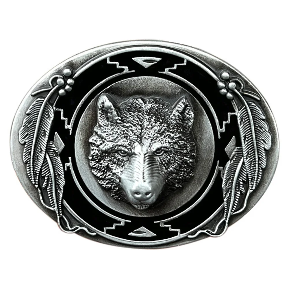 Top Trends: Western Cowboys Oval Wolf Head Belt Buckle For Men Cool Fashion Animal Direwolf With Good Plating Cheapify Dropshipping Shoppable Styles