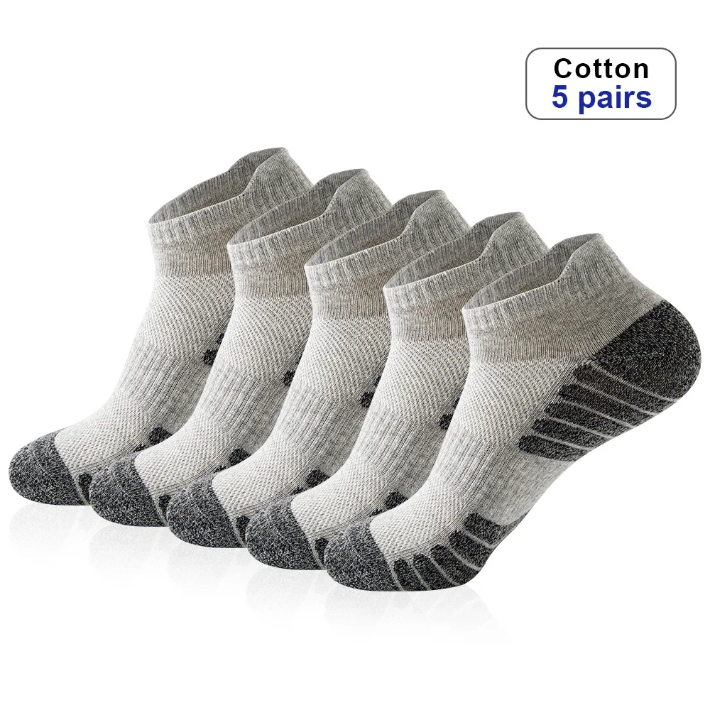 Top Trends: 5 Pair High Quality Men Socks Mesh Ankle Socks Summer Thin Cut Fitness Breathable Cotton Short Sock Cycling Sports Socks EU38-45 Shoppable Styles