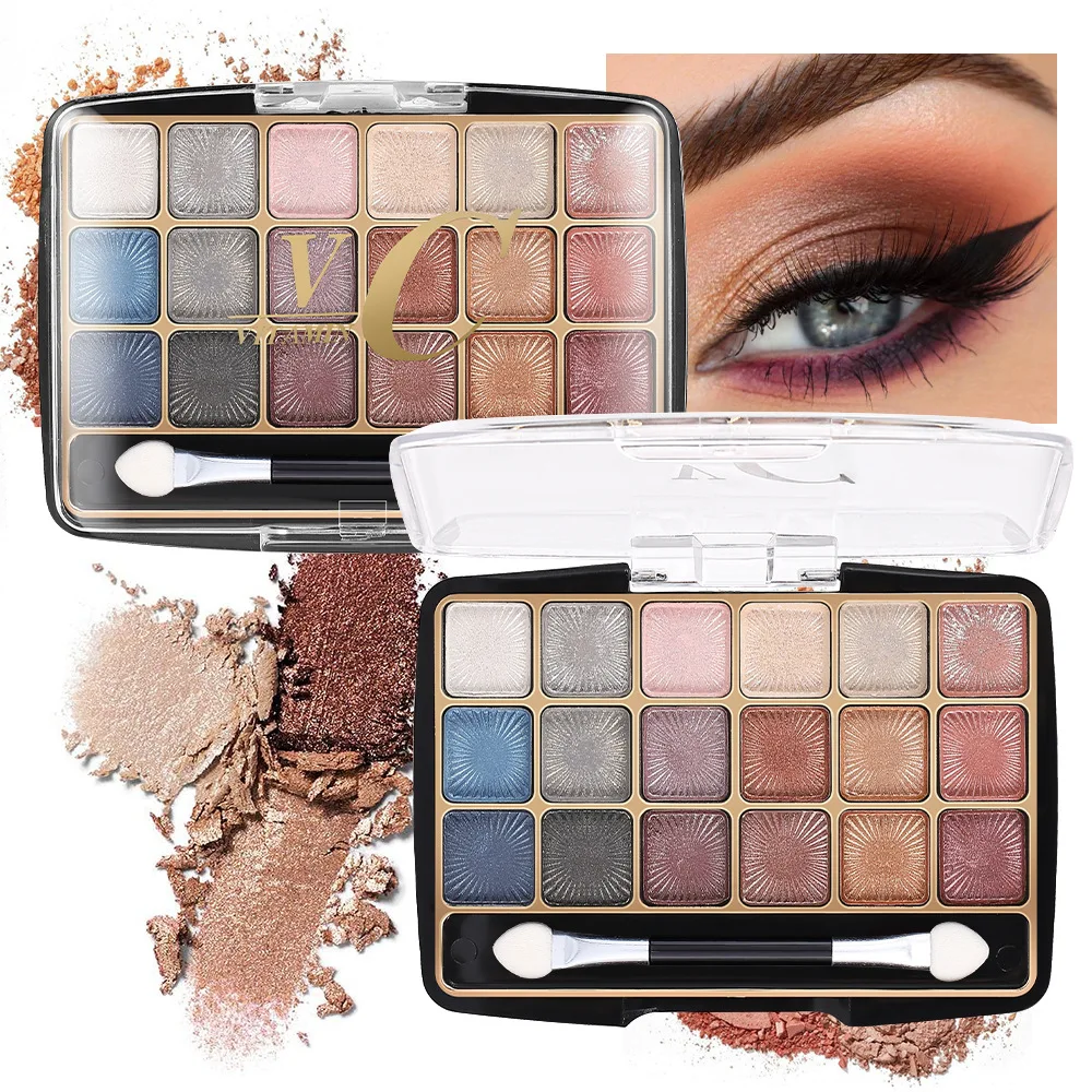 Top Trends: 18 Colors Glitter Eyeshadow Palette Makeup-Set Glitter Nude Fashion Eye Shadow Pallete For Women Cosmetics Makeup Eyeshadow Shoppable Styles