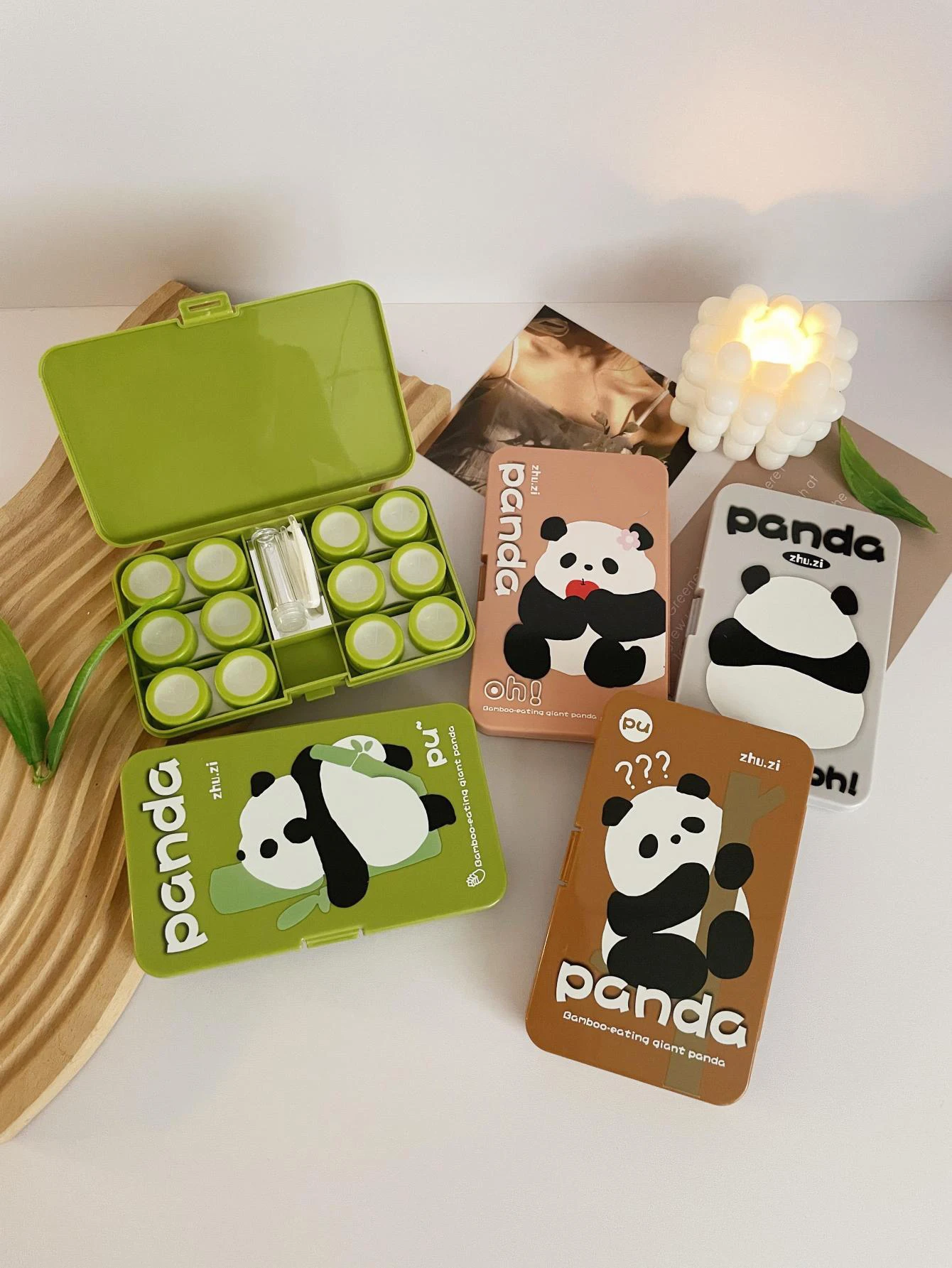 Top Trends: Cute Panda Contact Lens Case With Mirror And Multi-Pair Set - Portable And Easy To Use - Suitable For Colored Lenses“ Shoppable Styles