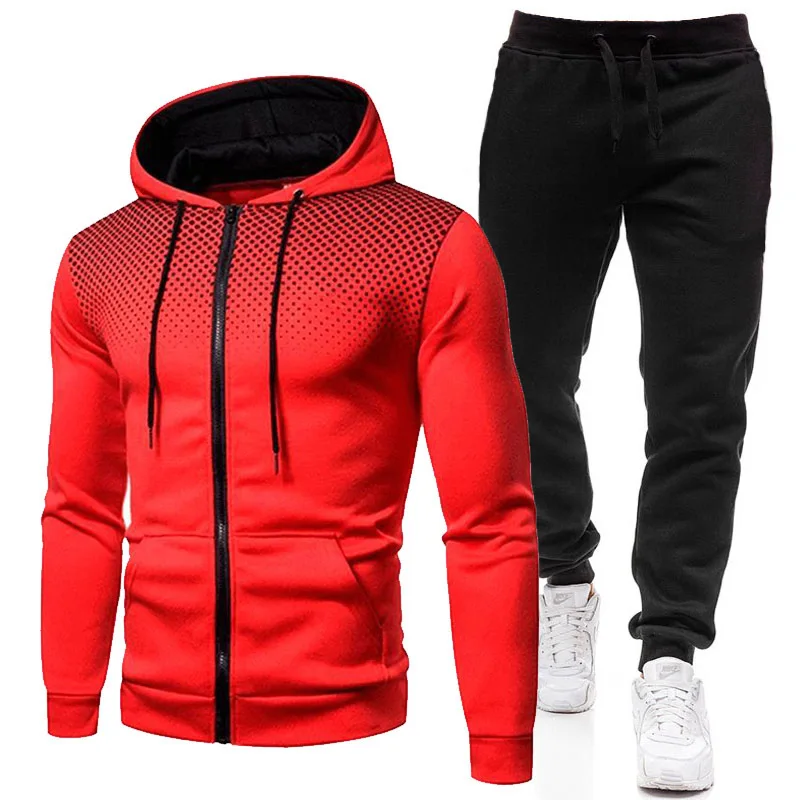 Top Trends: Casual Tracksuit Men Hooded Sweatshirt Outfit Spring Autumn Mens Sets Sportswear 2020 Male Hoodie+ Pants 2PCS Jogging Sports Suit Shoppable Styles