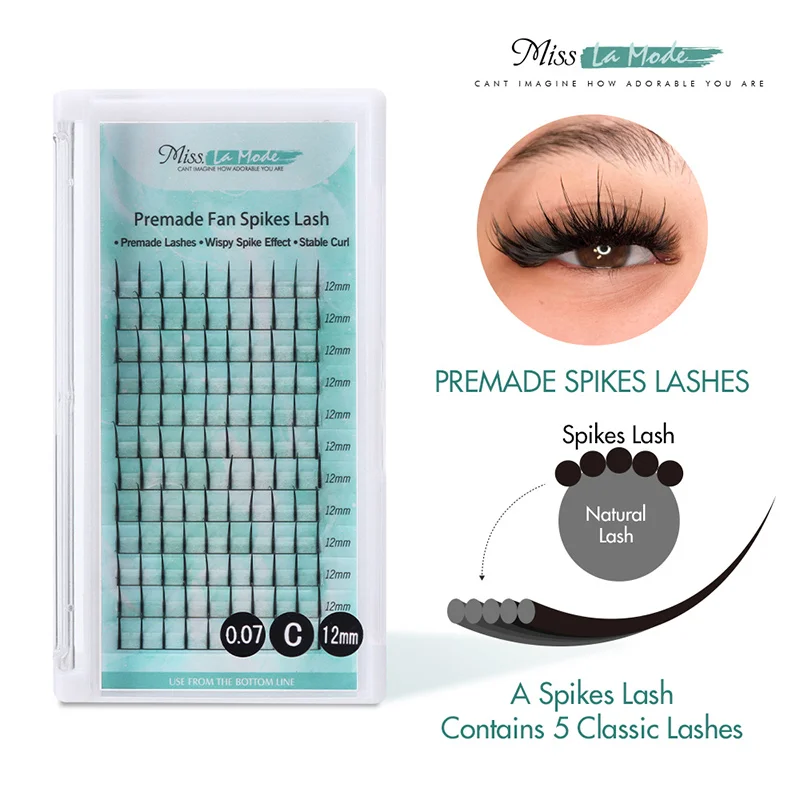 Top Trends: Misslamode A / M Shape Professional Premade Fan Wispy Eyelash Individual Lashes Natural Cluster Extension Spikes 3D Lash Shoppable Styles