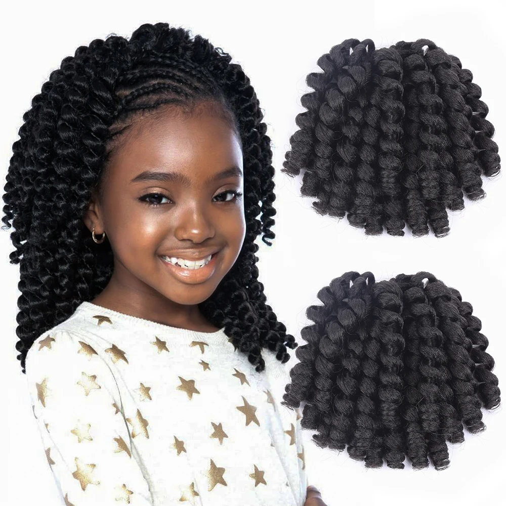 Top Trends: Synthetic Ombre Jumpy Wand Curl Crochet Braids Jamaican Bounce For Africa Braiding Hair Extensions Pre-Twisted For Black Women Shoppable Styles