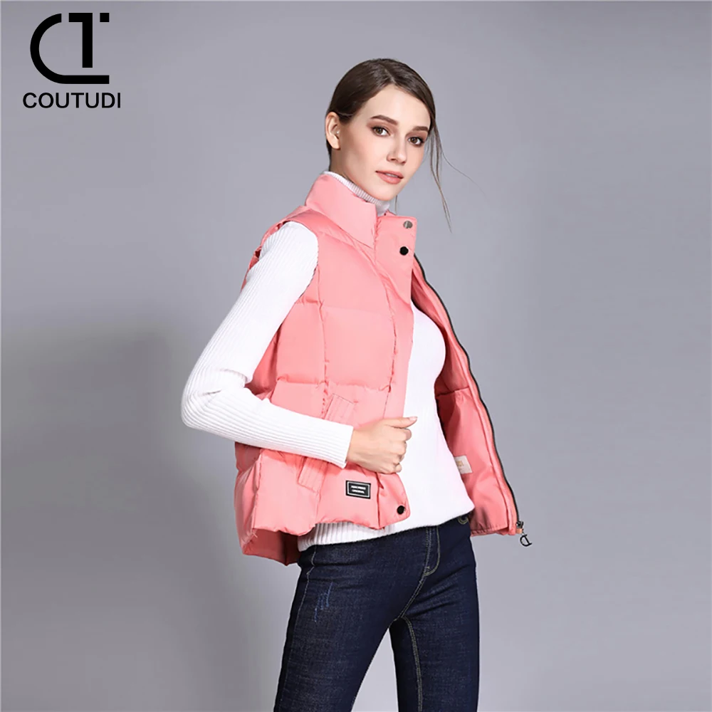 Top Trends: COUTUDI Women Vest Top Winter Cotton Padded Sleeveless Puffer Jacket Warm Down Coat Women Parkas Jacket Outerwear Spring Autumn Shoppable Styles - Image 5