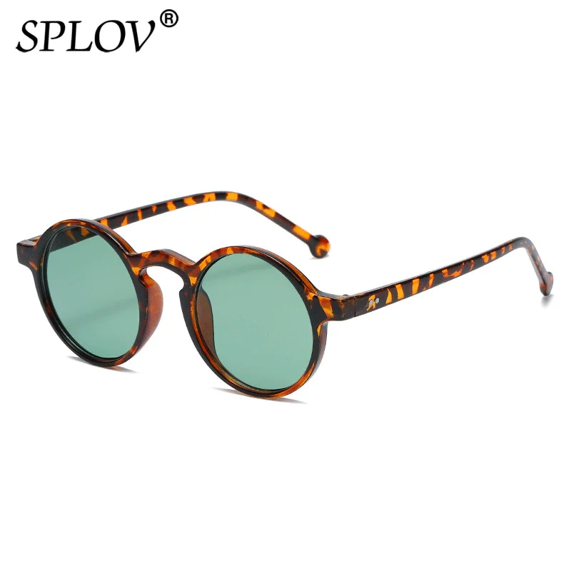 Top Trends: New Retro Round Sunglasses Women Men Classic Sun Glasses Brand Fashion Shades Small Punk Leopard Dark Green Eyewear UV400 Jelly Shoppable Styles