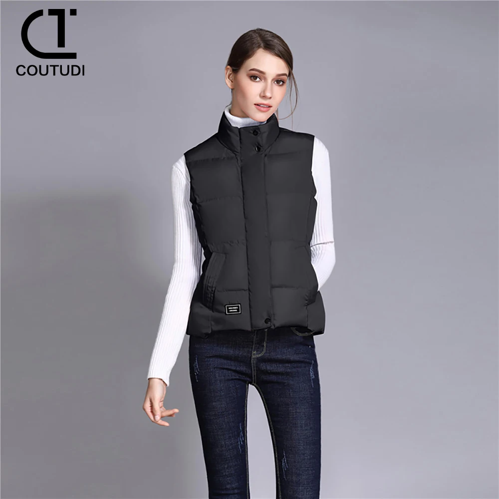 Top Trends: COUTUDI Women Vest Top Winter Cotton Padded Sleeveless Puffer Jacket Warm Down Coat Women Parkas Jacket Outerwear Spring Autumn Shoppable Styles - Image 4