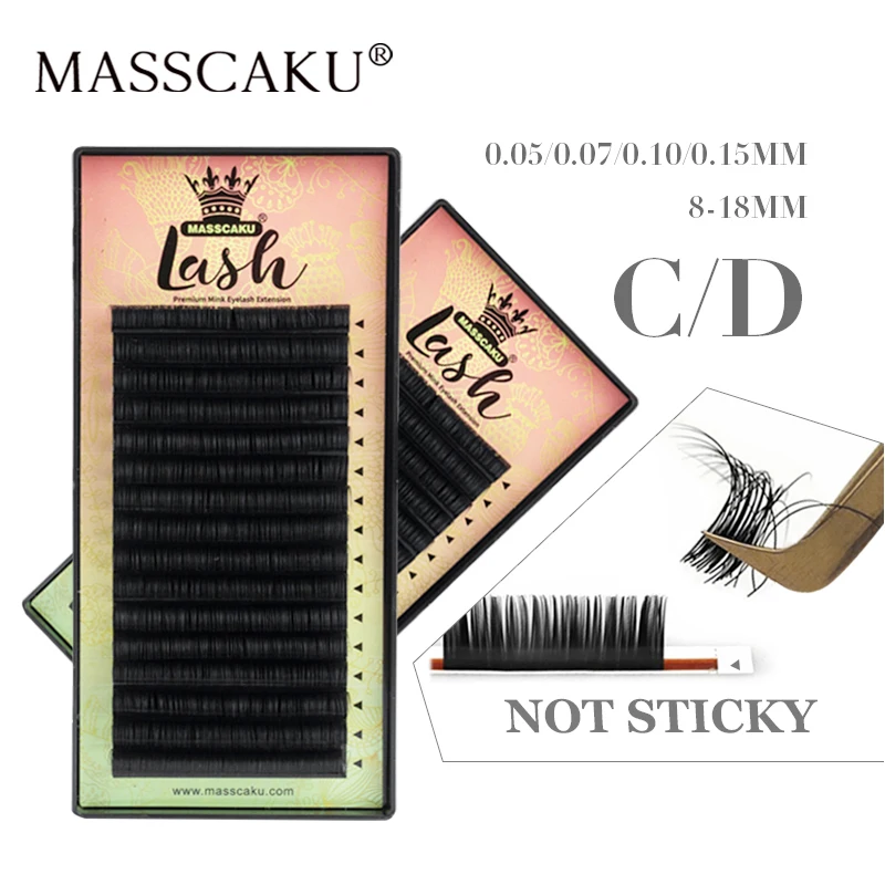 Top Trends: MASSCAKU Lash Trays 0.05 0.07 Volume Russian PBT Korean Private Label Custom Pink Trays Individual Mink Eyelash Extension Shoppable Styles