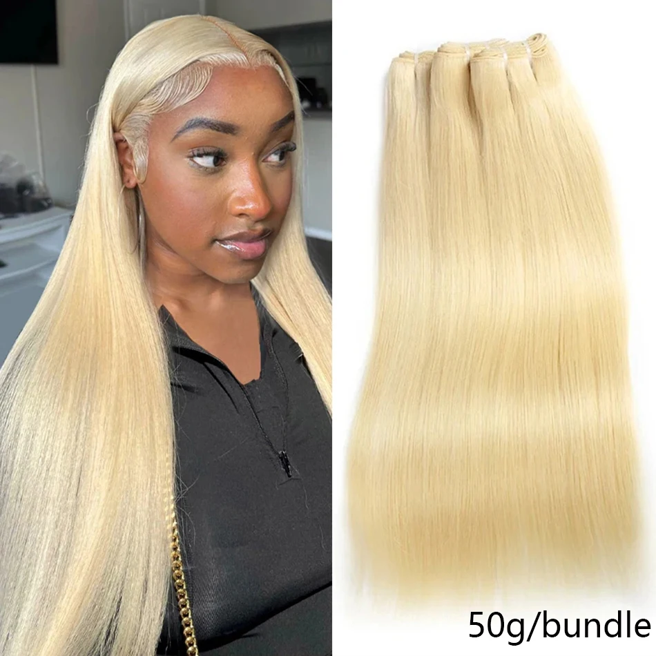 Top Trends: 613 Honey Blonde Colored 8-30 Inch Straight Human Hair Bundles 50g Brazilian Hair Weave Bundles 100% Remy Human Hair Extensions Shoppable Styles