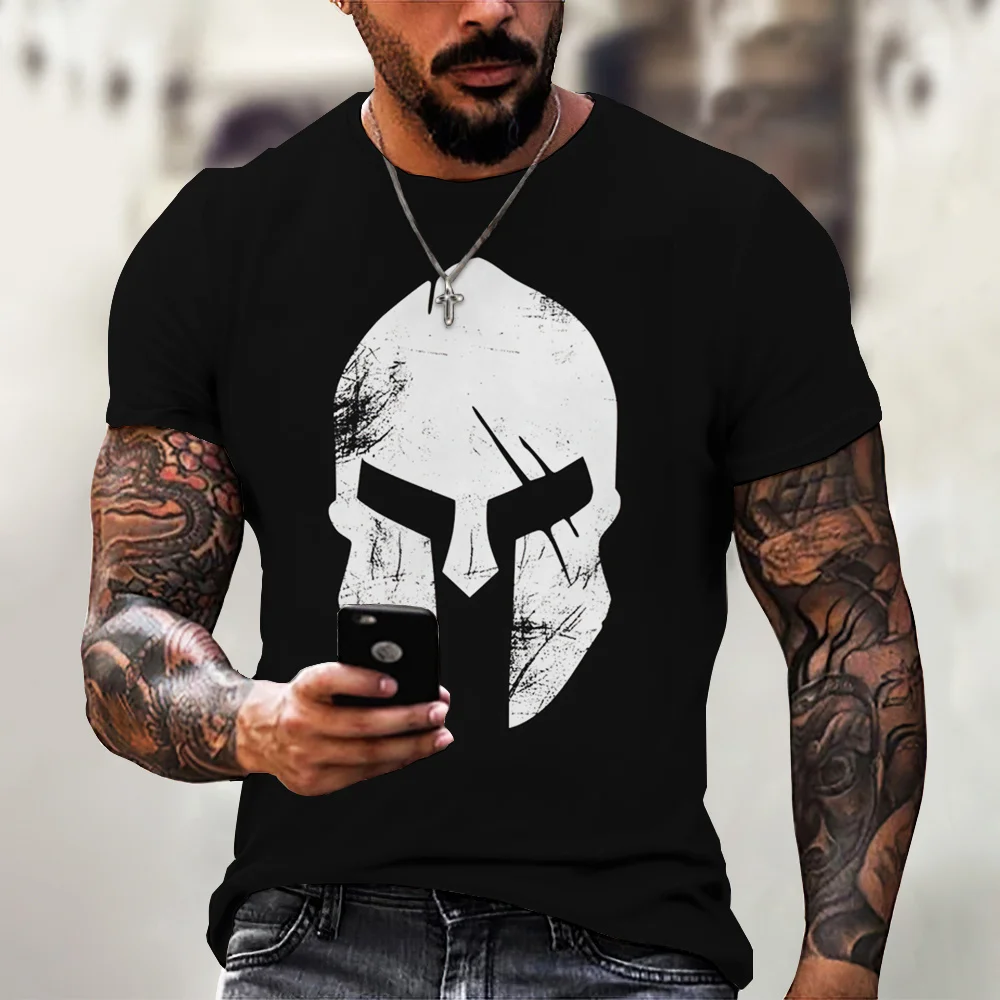 Top Trends: Spartan Men&#039;s T-Shirt 3d Spartan Print Short Sleeve Simple T-Shirt For Men Summer Fashion O-Neck Tops Men&#039;s Oversized Clothing Shoppable Styles