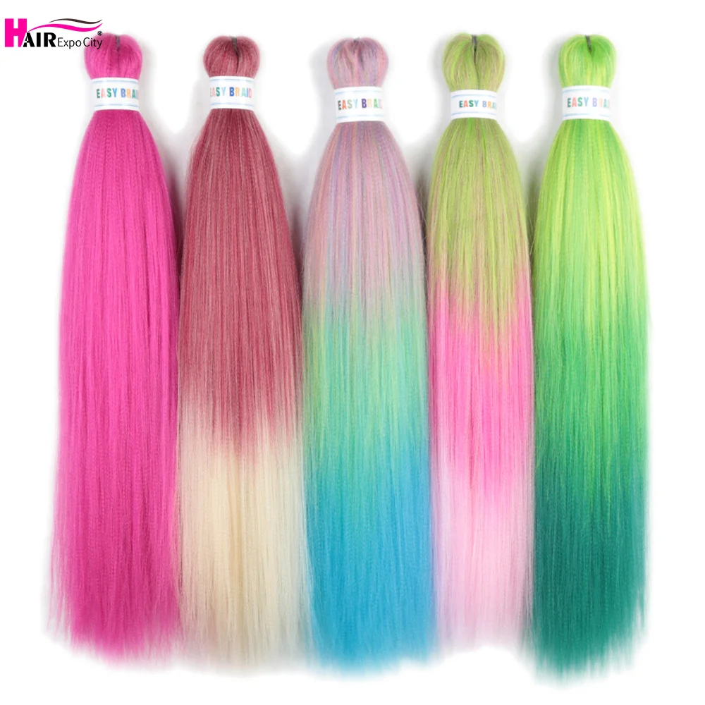 Top Trends: Easy Braids 26Inch Synthetic Jumbo Braids Hair Extensions Ombre Colorful Braiding Hair Pre Stretched Hair Expo City Shoppable Styles