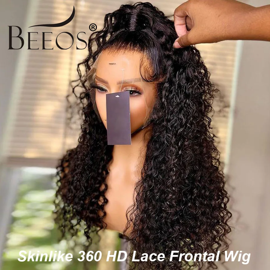 Top Trends: BEEOS Skinlike Curly 360 HD Lace Frontal Wig Water Wave 13x4 HD Lace Full Front Human Hair Wigs For Women Brazilian Pre Plucked Shoppable Styles