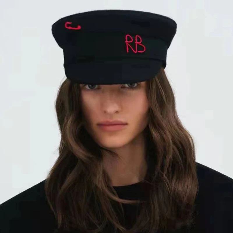 Top Trends: USPOP Monogram-embellished Baker Boy Cap Letter Newsboy Cap Women Flat Militray Caps Women Winter Caps Shoppable Styles