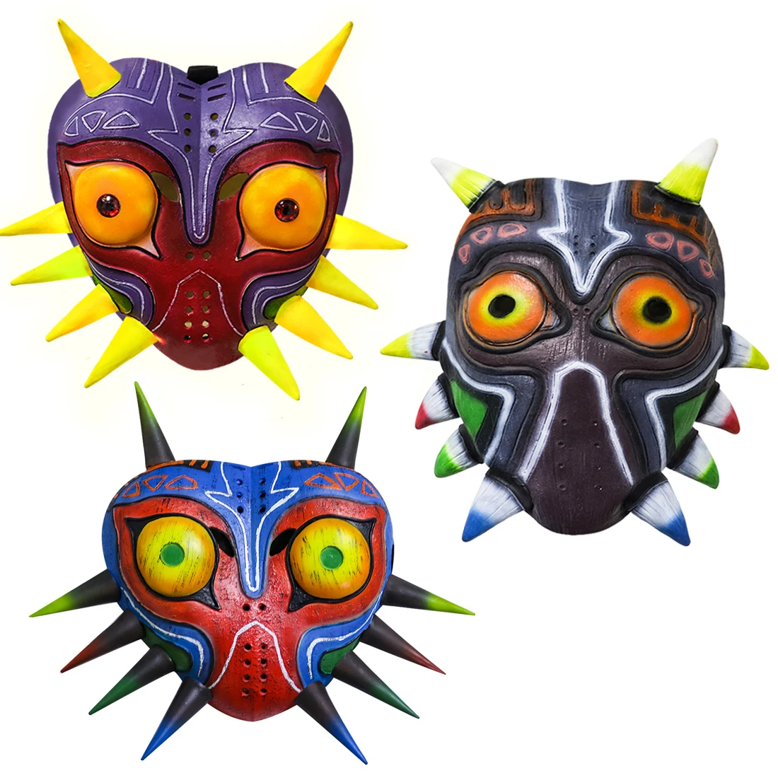 Top Trends: P-Jsmen The Legend Of Zelda Majora Led Mask Game Cosplay Latex Face Cover For Adults Kids Halloween Cosplay Props Shoppable Styles