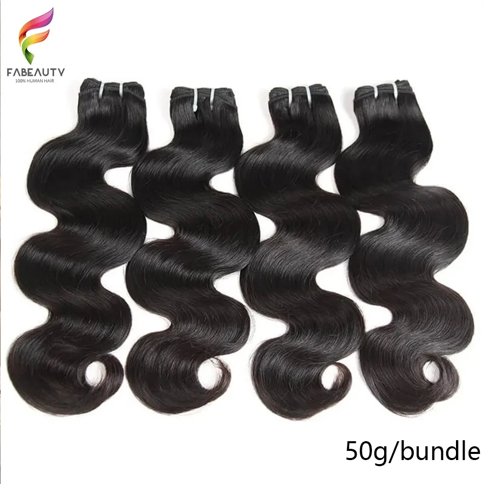 Top Trends: Brazilian Body Wave 1 / 3 / 4 Bundles 100% Human Hair Bundles 50g Fabeauty Virgin Remy Raw Hair Weave Extensions 10A Grade 28 Inches Shoppable Styles