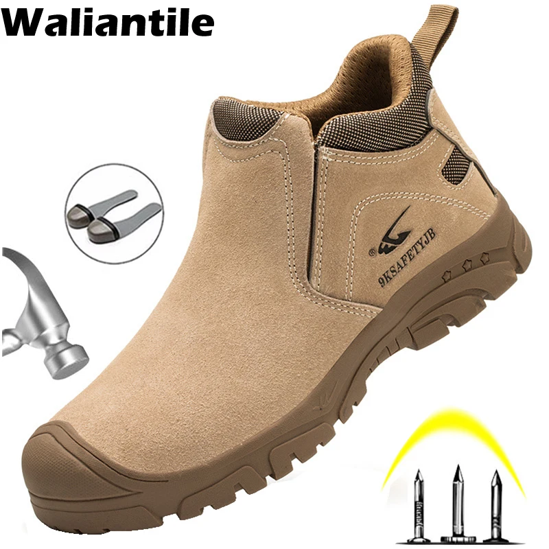 Top Trends: Waliantile Insulated Safety Boots Men Anti-smashing Indestructible Industrial Work Shoes Male Puncture Proof Construction Boots Shoppable Styles