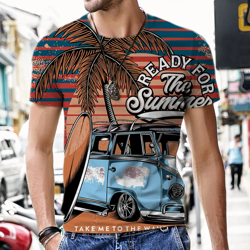 Top Trends: Men's T-shirts Vintage Car Design Harajuku Sportswear 2023 New Short Sleeve Luxury Fashion Hot O Neck Tracksuit Street Tees Top Shoppable Styles