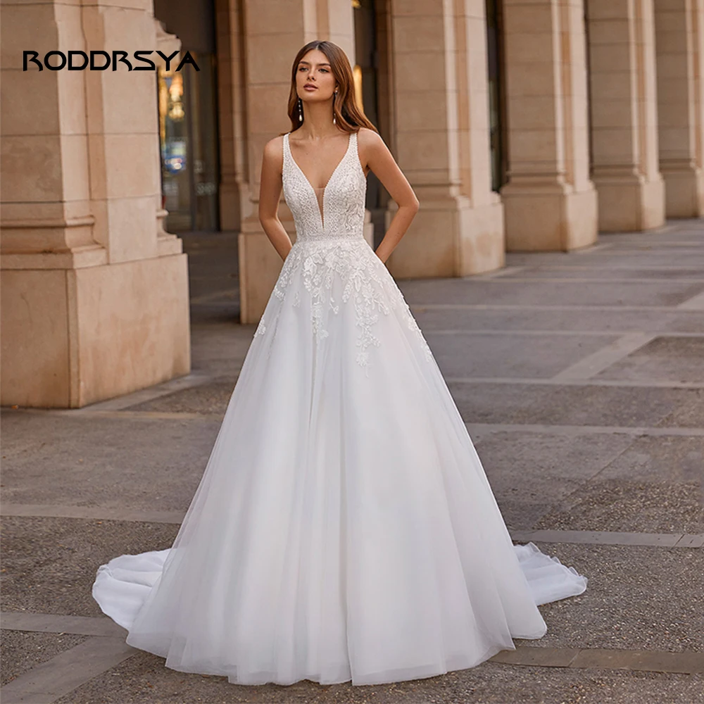 Top Trends: RODDRSYA Vintage Vestidos De Novia A-line Wedding Dresses Bridal Gown Appliques Sleeveless For Elegant Women 2023 Custom Made Shoppable Styles