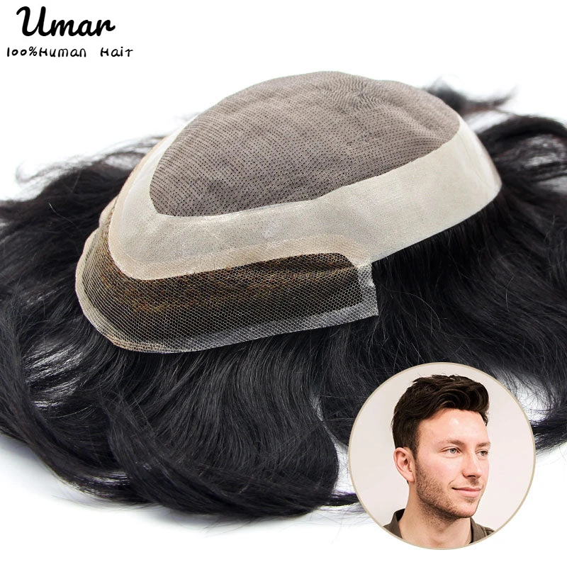 Top Trends: Fine Mono With Pu Toupee Male Hair Prosthesis Systems 100% Human HairMen Wig Unit Male Wig Brazilian Shoppable Styles