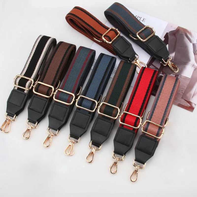 Top Trends: Shoulder Bag Strap Handle Crossbody Canvas Solid Color Leather Stripe Belt Bag Replacement Adjustable DIY Part Decorative Straps Shoppable Styles