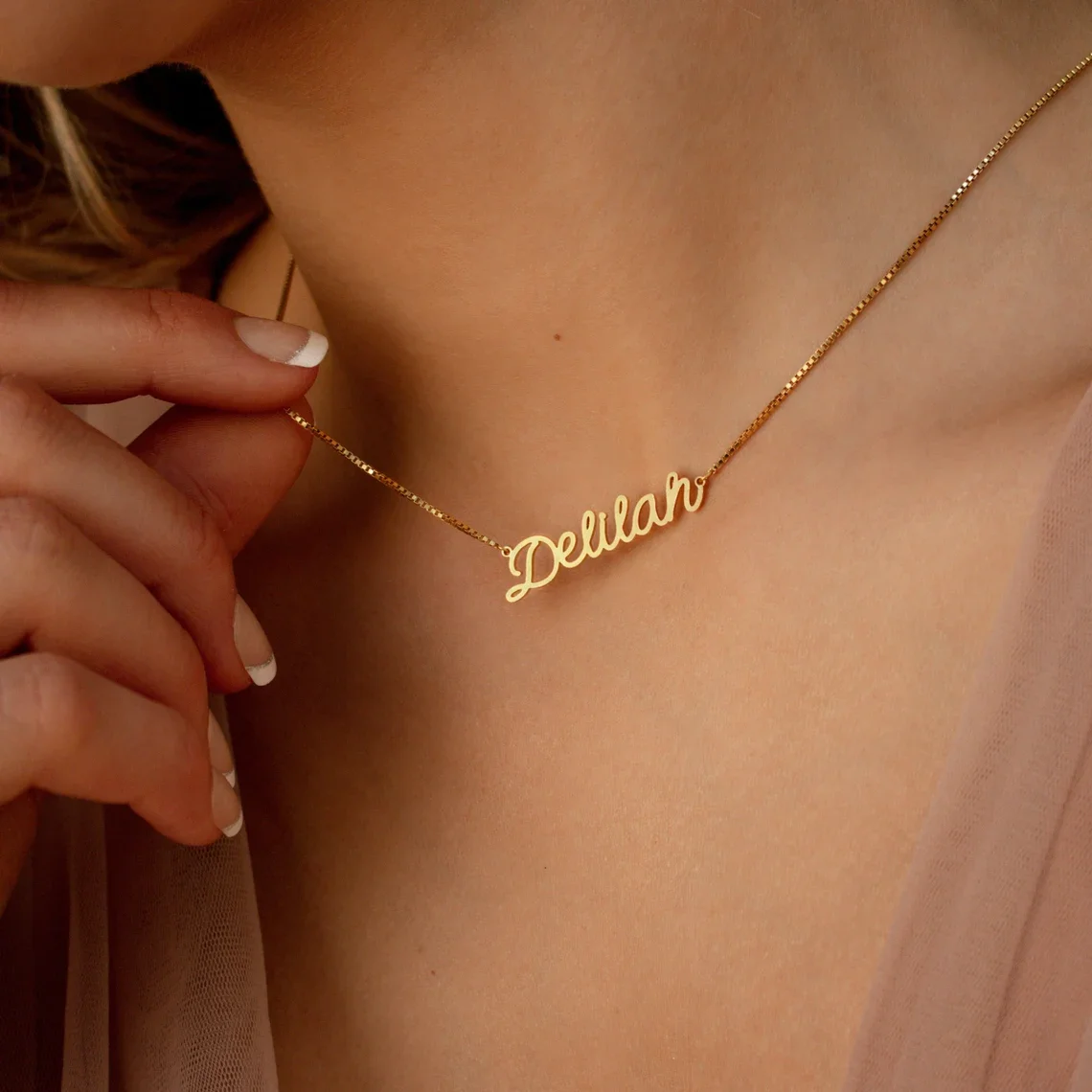 Top Trends: Custom Name Necklace For Women Any Font With Box Chain Gold Nameplate Necklace Best Friend Perfect Birthday Gift Choker 2023 Shoppable Styles