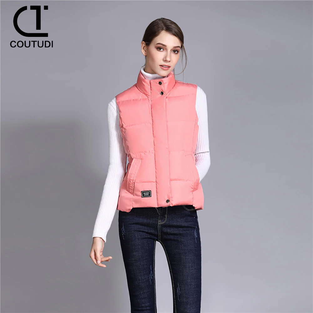 Top Trends: COUTUDI Women Vest Top Winter Cotton Padded Sleeveless Puffer Jacket Warm Down Coat Women Parkas Jacket Outerwear Spring Autumn Shoppable Styles - Image 2