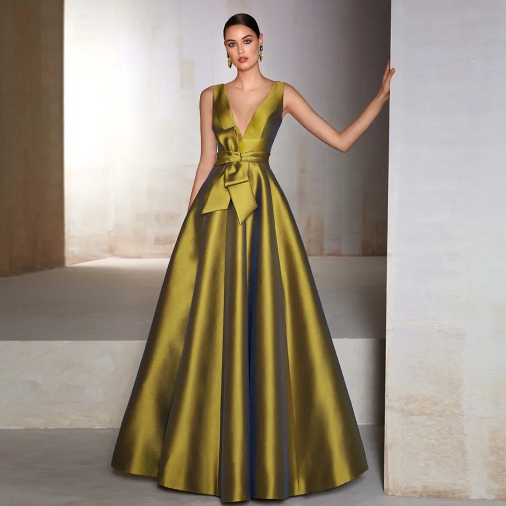 Top Trends: Elegant Mother Of The Bride Dresses V Neck Sleeveless Wedding Party Gowns A-Line Floor-Length Vestido Longo Festa De Casamento Shoppable Styles