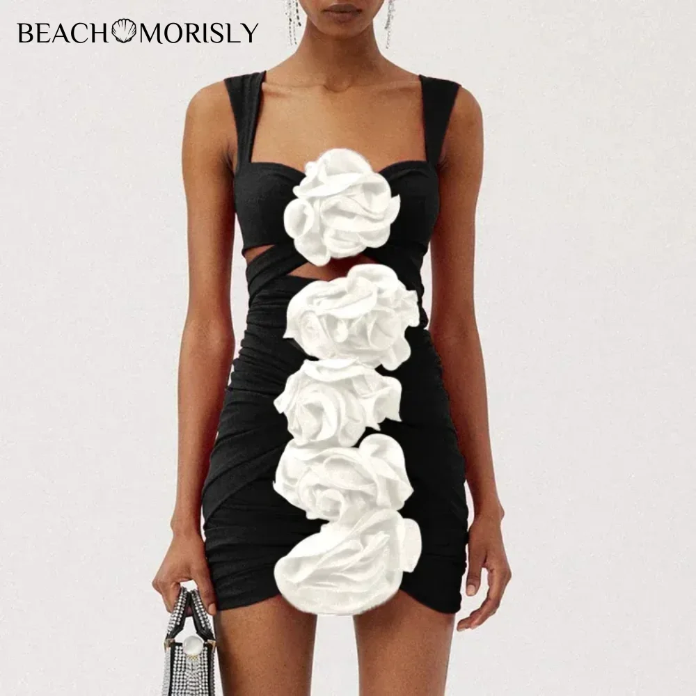 Top Trends: 2024 Women&#039;s Black 3D Flower Cutout One Piece Swimsuit And Skirt Bikini Set Swimwear Women Beachwear Bathing Suit Tankini Shoppable Styles