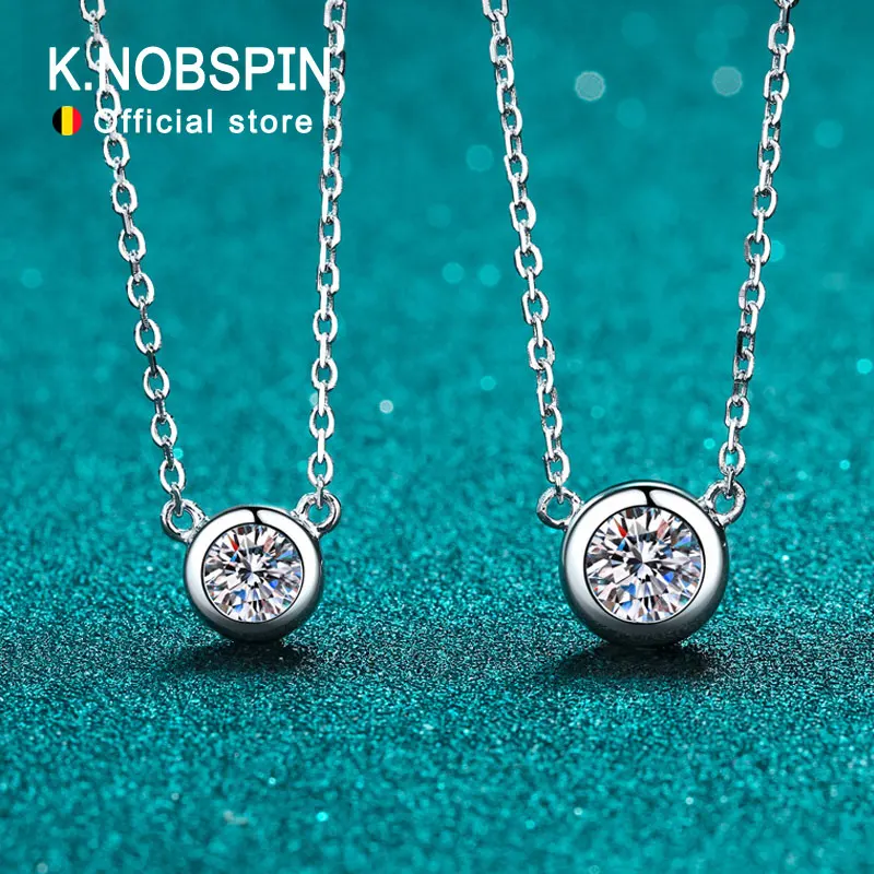 Top Trends: KNOBSPIN D Color Moissanite Necklace For Woman Birthday Party Jewely With GRA 925 Sterling Sliver Plated 18k White Gold Necklace Shoppable Styles