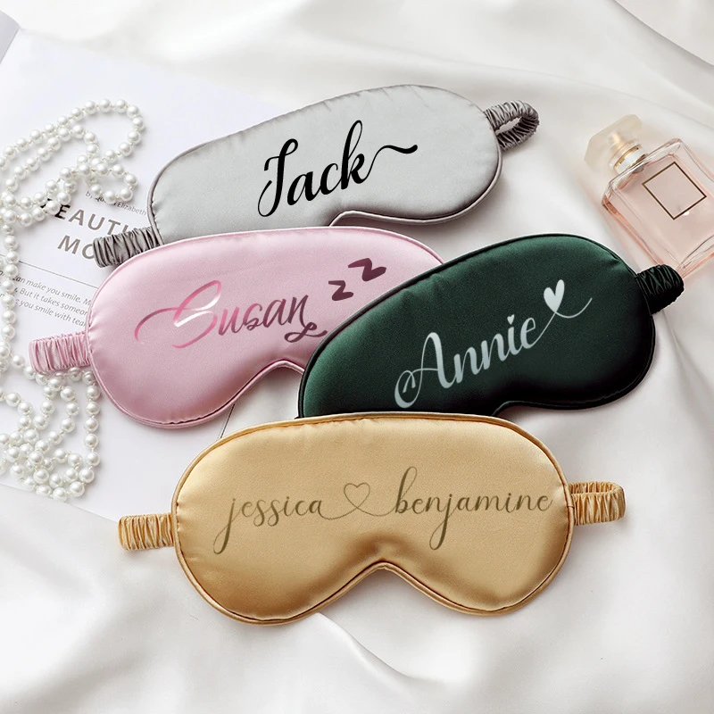 Top Trends: Customized Eye Mask Personalized Sleep Mask Double-sided Simulation Silk Shading Eye Mask Bachelor Party Gift Bridesmaid Gift Shoppable Styles