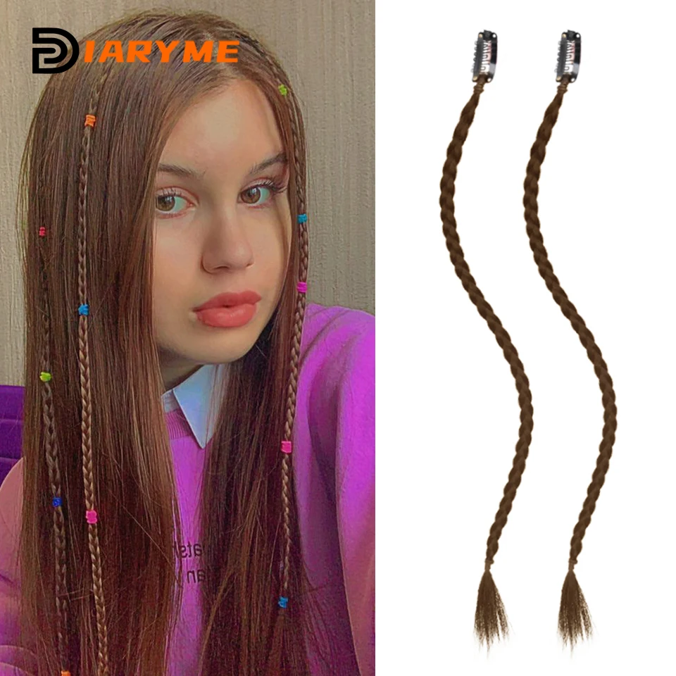 Top Trends: Synthetic Wig Braids With Clip Boxing Braid Dreadlocks Clip In Hair Extension Black Brown Dirty Braids Boxer Braid Heat Resistan Shoppable Styles