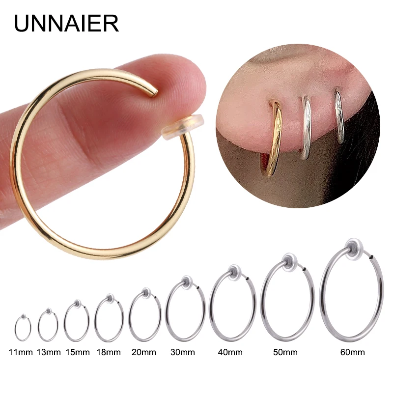 Top Trends: 1 Pair Ear Cuff Fake Hoop Earrings Man Without Drilling Ear Clip On Earrings For Women 2023 Without Piercing Earring Non-Hole Shoppable Styles