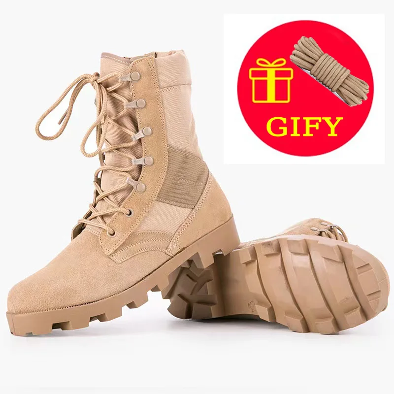 Top Trends: Genuine Leather Male Military Boots Desert Combat Botas Outdoor Hiking Shoes Training Tactical Non-slip Men 2023 Shoppable Styles