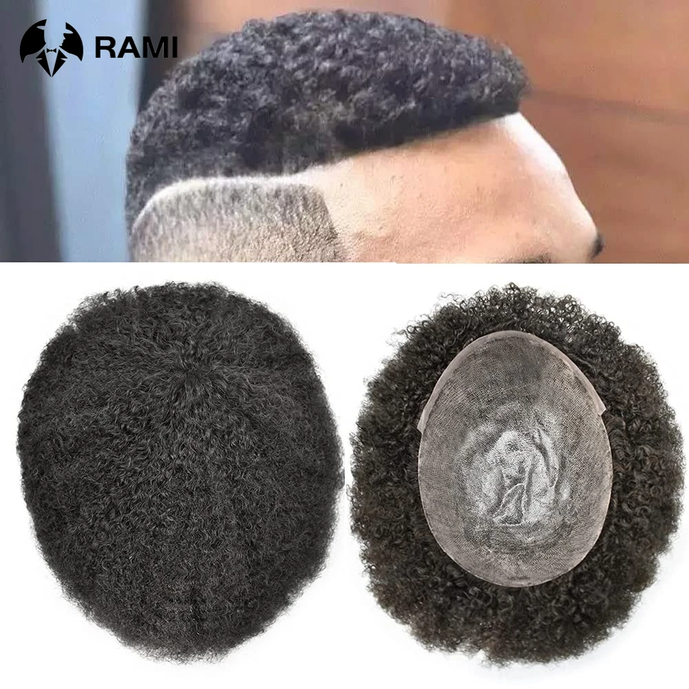 Top Trends: Curly Hair Skin Men Toupee Durable Injection PU Hair System For Black Men Human Hair Wigs Male Hair Prosthesis Wigs For Man Shoppable Styles