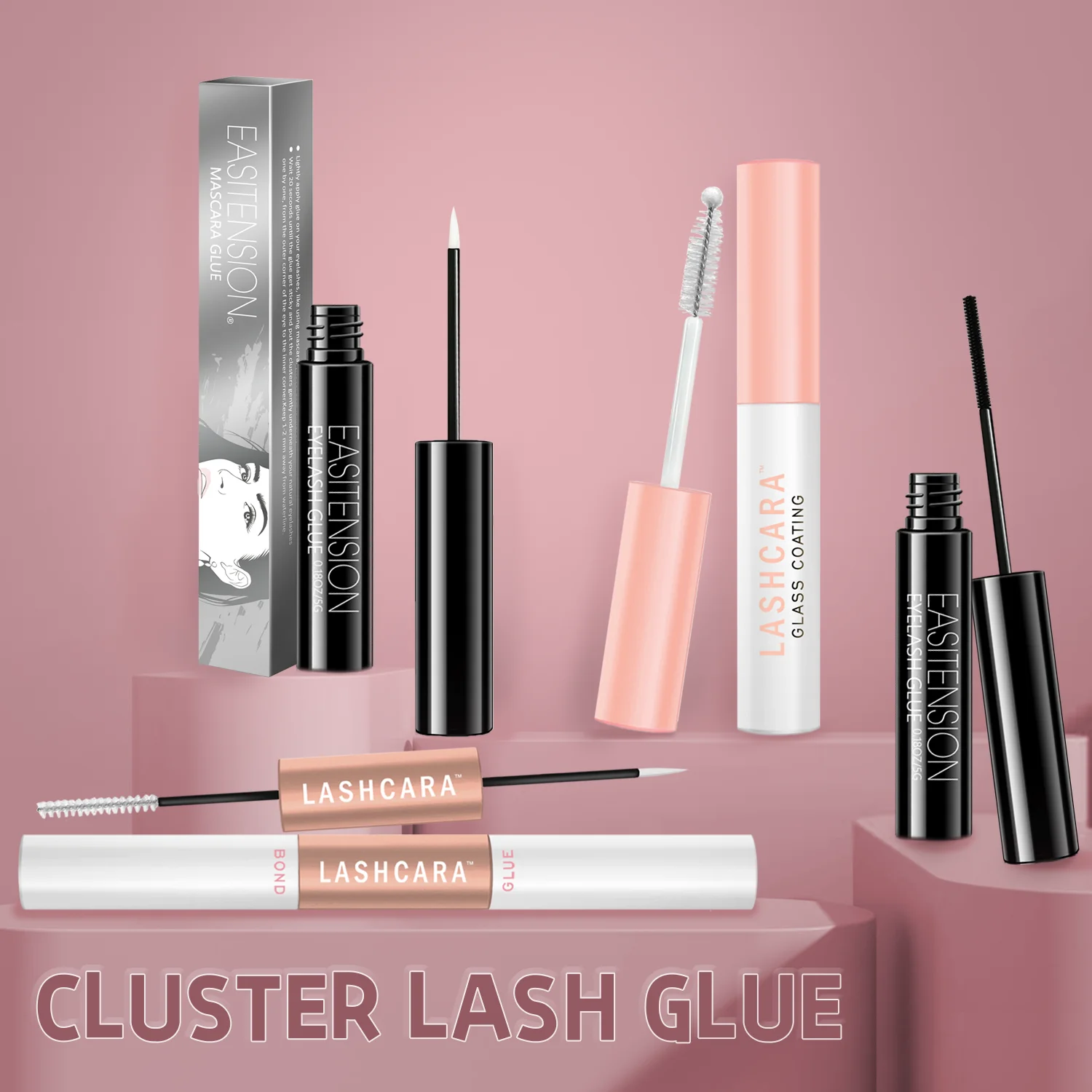 Top Trends: EASITENSION Long Lasting Cluster Glue Eyelash Glue Eyelash Clusters Brush On Eyelash Glue PestañAs Postizas Pegamento Shoppable Styles