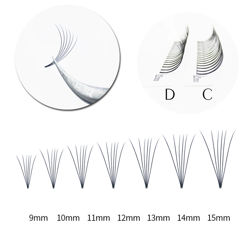 Top Trends: Quewel Lashes 5 Trays Premade Volume Fans Lash Russian Volume Eyelash Extensions Short Stem Lashes 3D / 4D / 5D / 6D Fluffy Lash Tray Shoppable Styles - Image 3