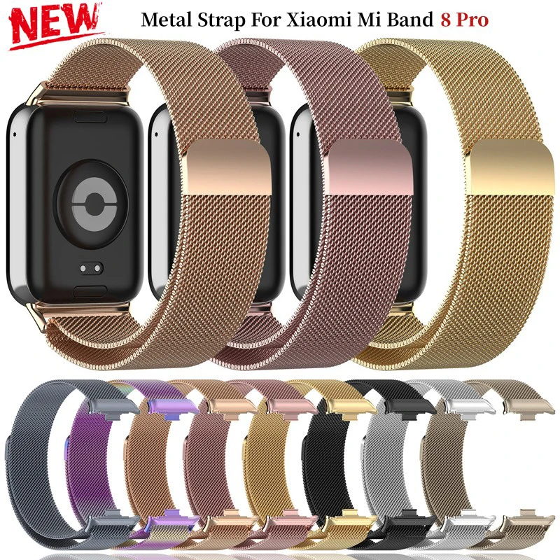 Top Trends: Metal Strap For Xiaomi Mi Band 8 Pro Stainless Magnetic Watchband Bracelet For Xiaomi Miband 8 Pro Correa Smartwatch Accessories Shoppable Styles