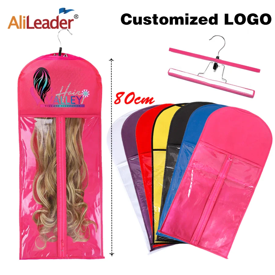 Top Trends: Alileader Best Quality Portable Wig Storage Bag With Hanger Package Suit Case Bag For Human Hair / Ponytail / Clips Hair Extensions Shoppable Styles